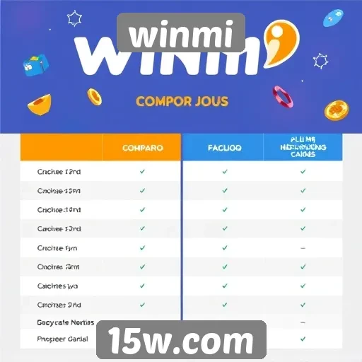 Comparação entre Winmi e outros sites de jogos